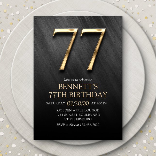 77th Birthday Invitation (Creator Uploaded)