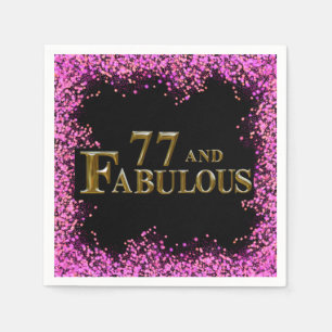 77th Birthday  Napkin