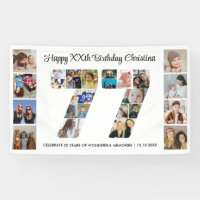 77th Birthday Party Number 77 Photo Collage