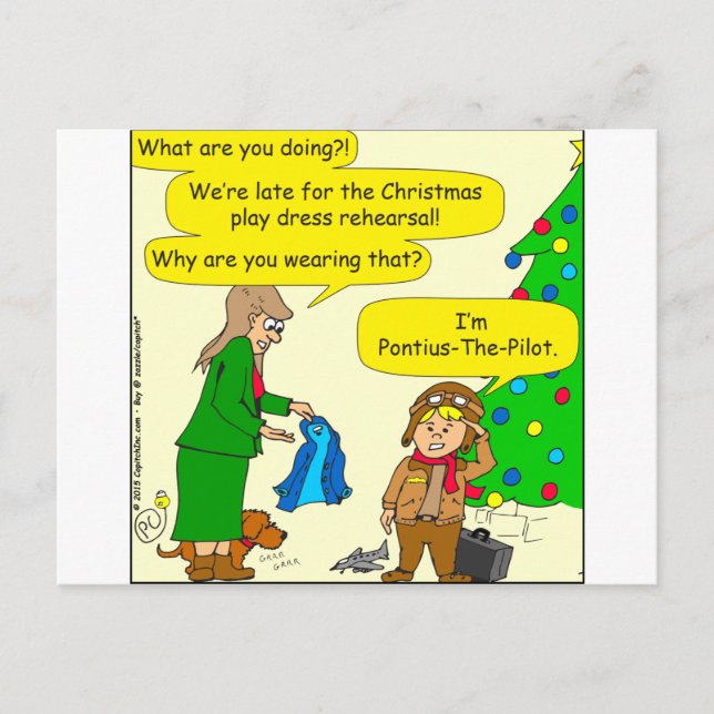 787 Pontius Pilate cartoon Postcard (Front)
