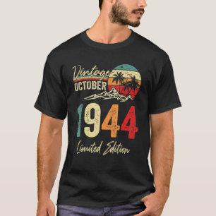78 Yr Old Vintage October 1944  78th Birthday T-Shirt