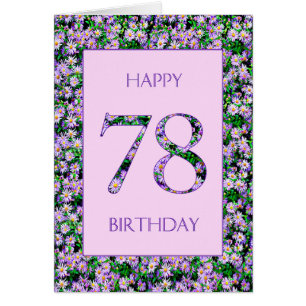 78e anniversaire de marguerites violettes