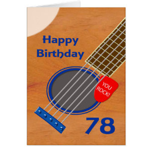 78e anniversaire Guitare Joueur Anniversaire