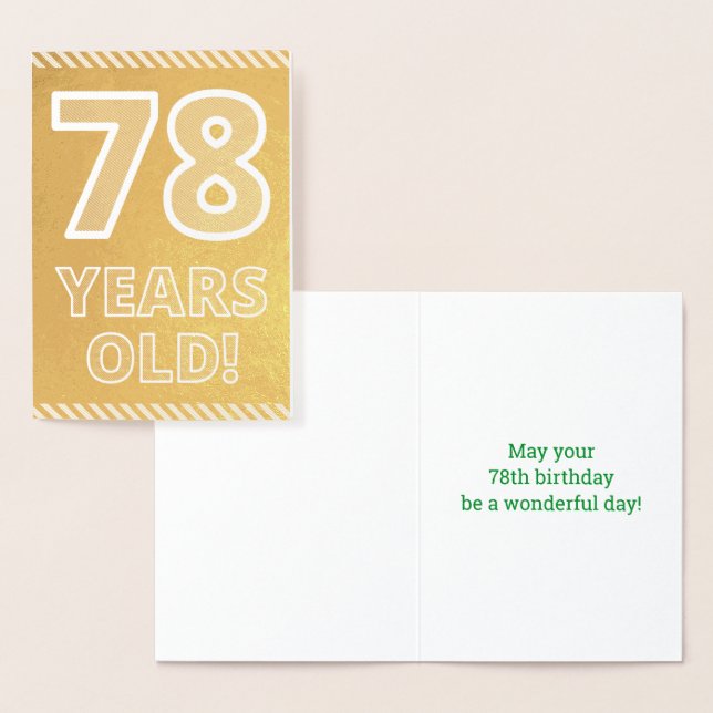 78ème anniversaire : audacieux "78 ans !" Carte Go (Affichage)