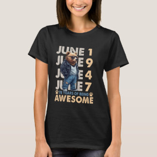 78th Birthday Bear Legends June 1947 78 Years Old  T-Shirt