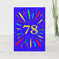 78th Birthday Explosion Card