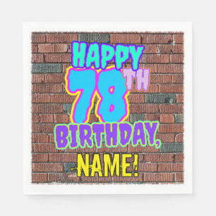 78th Birthday ~ Fun, Urban Graffiti Inspire Inspir Napkin