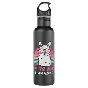 78th Birthday Llamazing Llama 78 Year Old Birthday 710 Ml Water Bottle