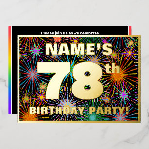 78th Birthday Party — Fun, Colourful Fireworks Loo