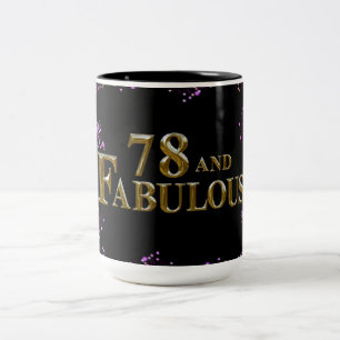 78th Birthday  Two-Tone Coffee Mug