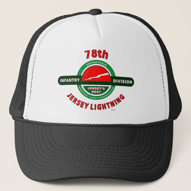 78TH INFANTRY DIVISION "JERSEY LIGHTNING" DIVISION TRUCKER HAT (Front)