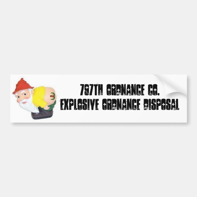797th Ordnance Co. EOD Fort Hood Bumper Sticker (Front)