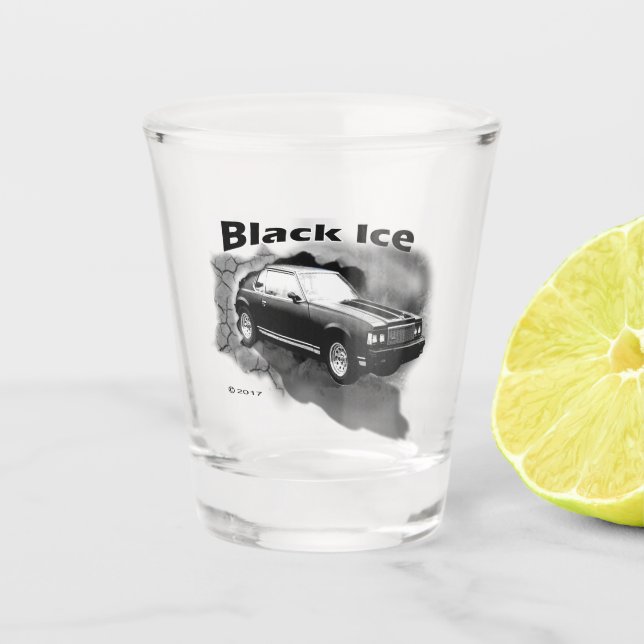 79 Landau Caprice party time Shot Glass (Front)
