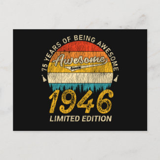 79 Year Old 1946 Retro Awesome 79th Birthday Gift Postcard