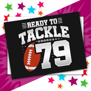 79 Year Old Tackle Football Party 79th Birthday Postcard