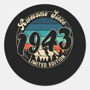 79 Year Old Vintage 79th Year Old Birthday 1943 Classic Round Sticker