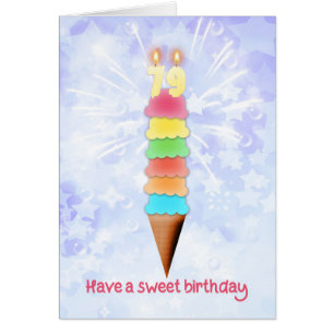 79e anniversaire Crème glacée géante