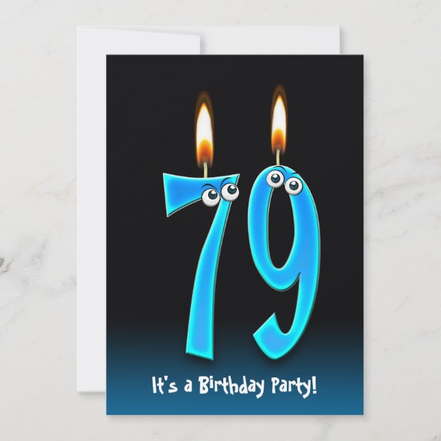 79e anniversaire Invitation de fête (Devant)