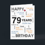 79th Birthday Card<br><div class="desc">Birthday Card Inside: May your special day be filled with joy, laughter, and unforgettable moments that you can cherish for years to come. Wishing you all the happiness in the world on your birthday and always! Description: Let's commemorate the incredible 79th birthday milestone with our delightful Happy 79th Birthday card!...</div>