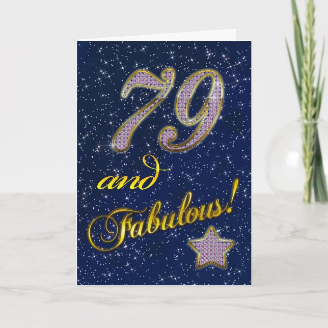 79th birthday for someone Fabulous Card (Front)