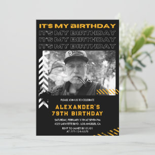 79th birthday invitations Men Photo Spray paint