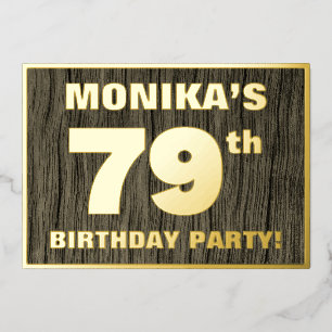 79th Birthday Party: Bold, Faux Wood Grain Pattern