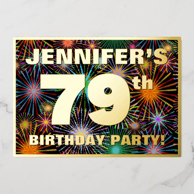 79th Birthday Party — Fun, Colourful Fireworks Loo (Front)