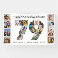 79th Birthday Party Number 79 Photo Collage