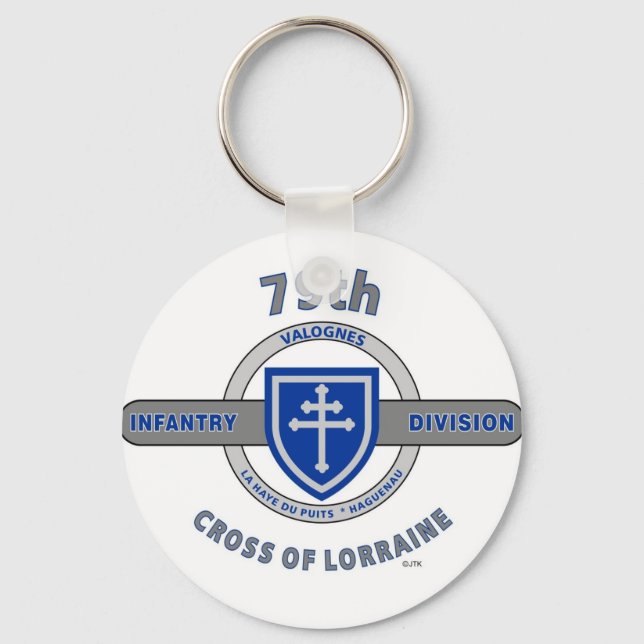 79TH INFANTRY DIVISION "CROSS OF LORRAINE" KEYCHAIN (Front)