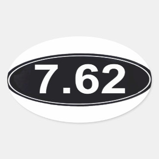 7.62 Sticker ovale de style marathon