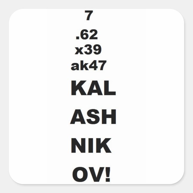 7.62x39 square sticker (Front)