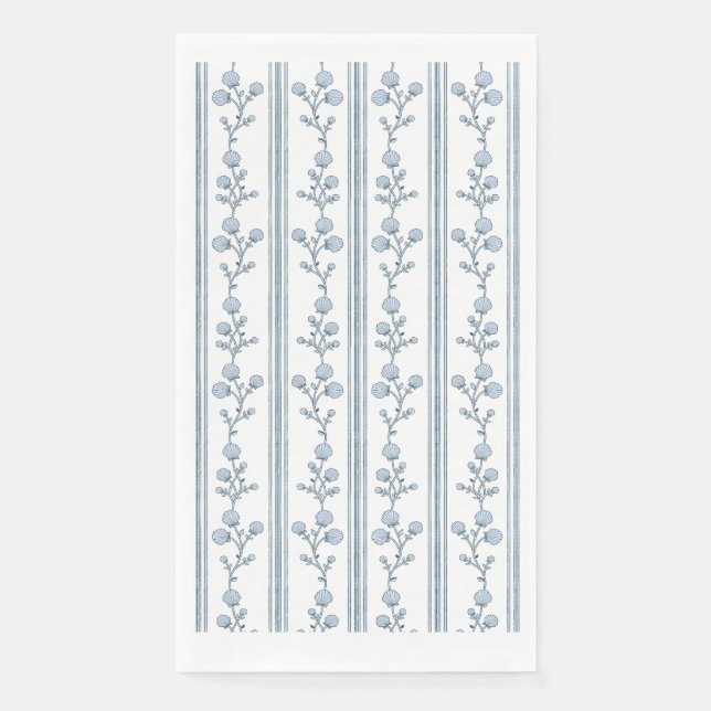 7.75" x 4.43" Shells Paper Napkin Guest Towel (Front)