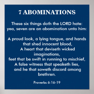 7 ABOMINATIONS POSTER