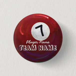 7 Ball 1 Inch Round Button