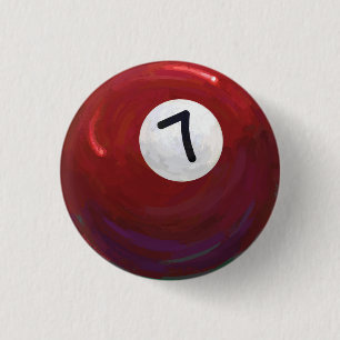 7 Ball 1 Inch Round Button