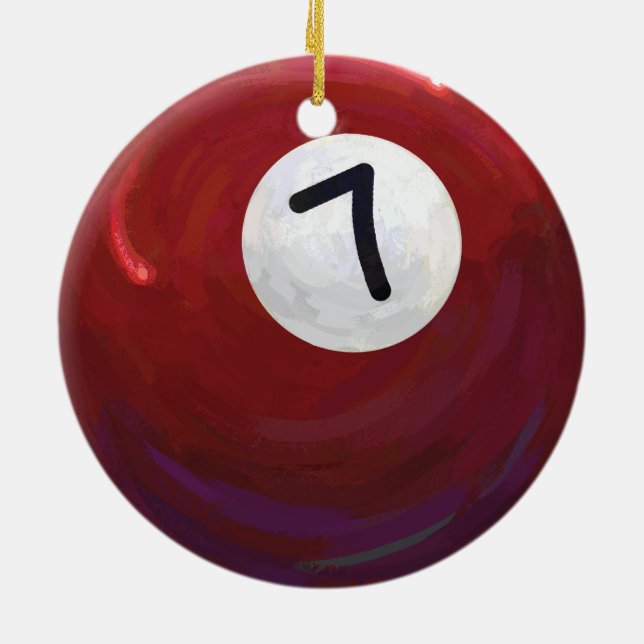 7 Ball Ceramic Ornament (Back)