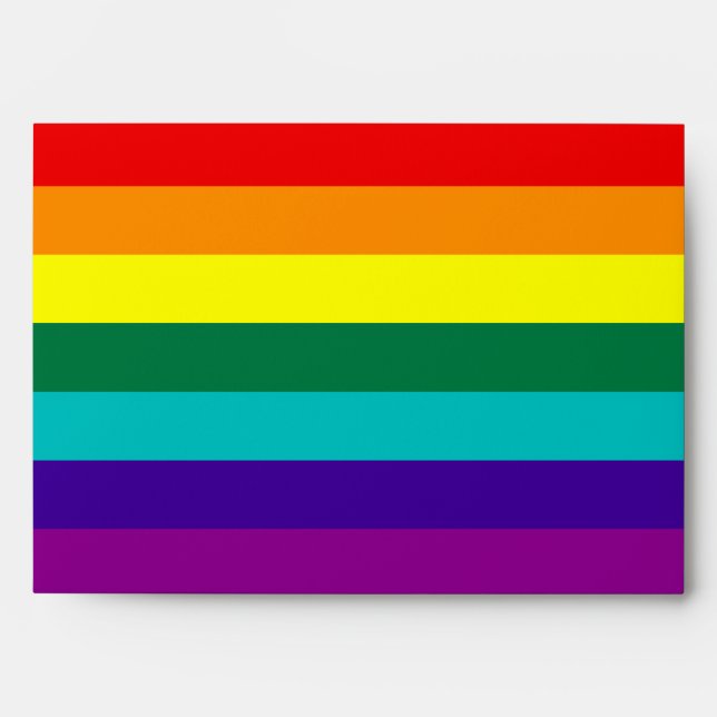 7 bandes Gay pride arc-en-ciel Enveloppe du drapea (Devant)