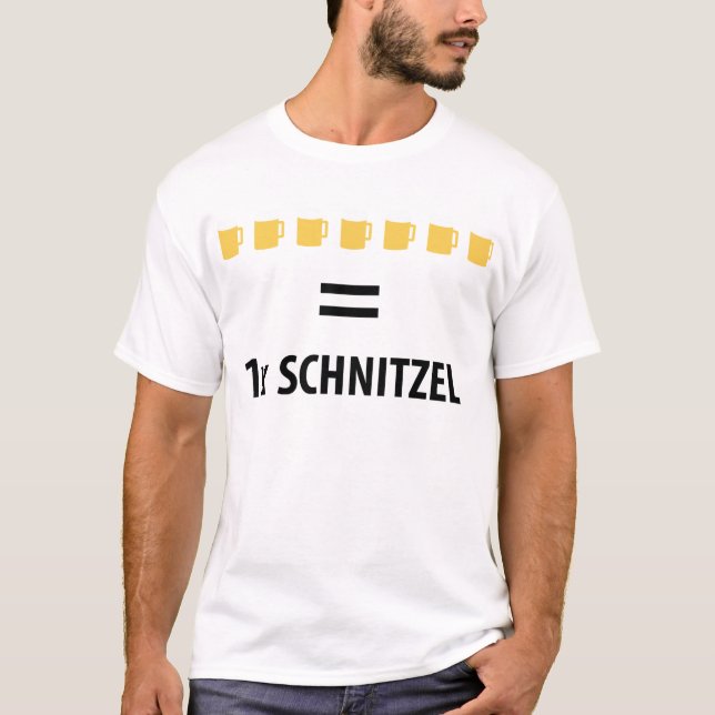 7 Bier gleich 1 Schnitzel T-Shirt (Front)
