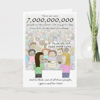 7 Billion People Birthday Card