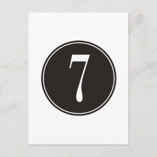 #7 Black Circle Postcard