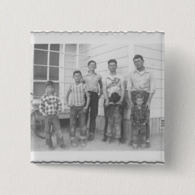 7 Brandon Boys 2 Inch Square Button (Front)