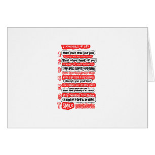 7 CARDINAL RULES FOR LIFE Graphic Art Wisdom Text