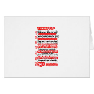 7 CARDINAL RULES FOR LIFE  Graphic Art Wisdom Text