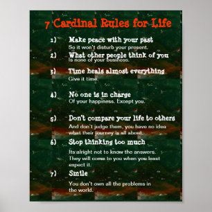 7 Cardinal Rules for LIFE Poster