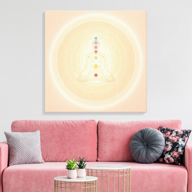 7 Chakra Meditation Wall Art | Spiritual Yoga  (Insitu(LivingRoom))