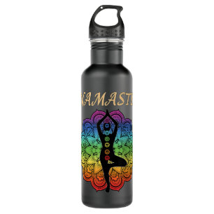 7 Chakra Namaste Reiki Kundalini Yoga 710 Ml Water Bottle