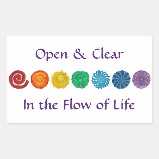 7 Chakras #1 Rainbow Colours Sticker (Front)