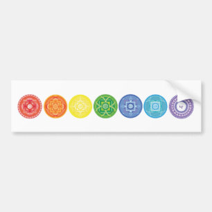7 Chakras Bumper Sticker