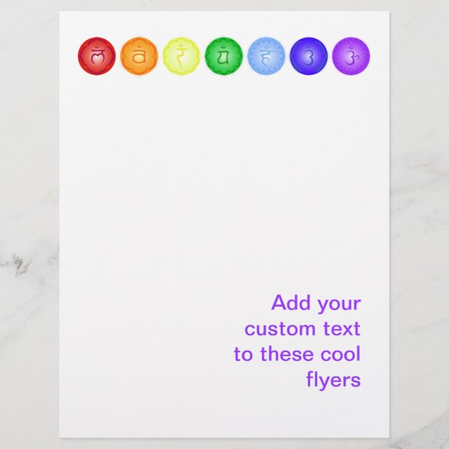 7 chakras dans un prospectus horizontal (Devant)