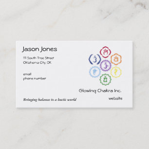 7 Chakras in a Circle Business Card